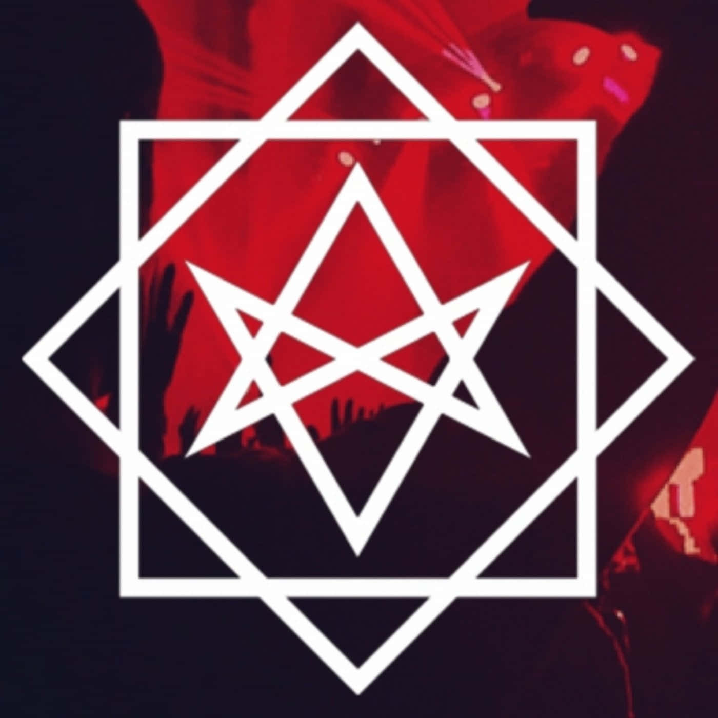 Thelema, white geometric star, white geometric square, HD Desktop Wallpaper