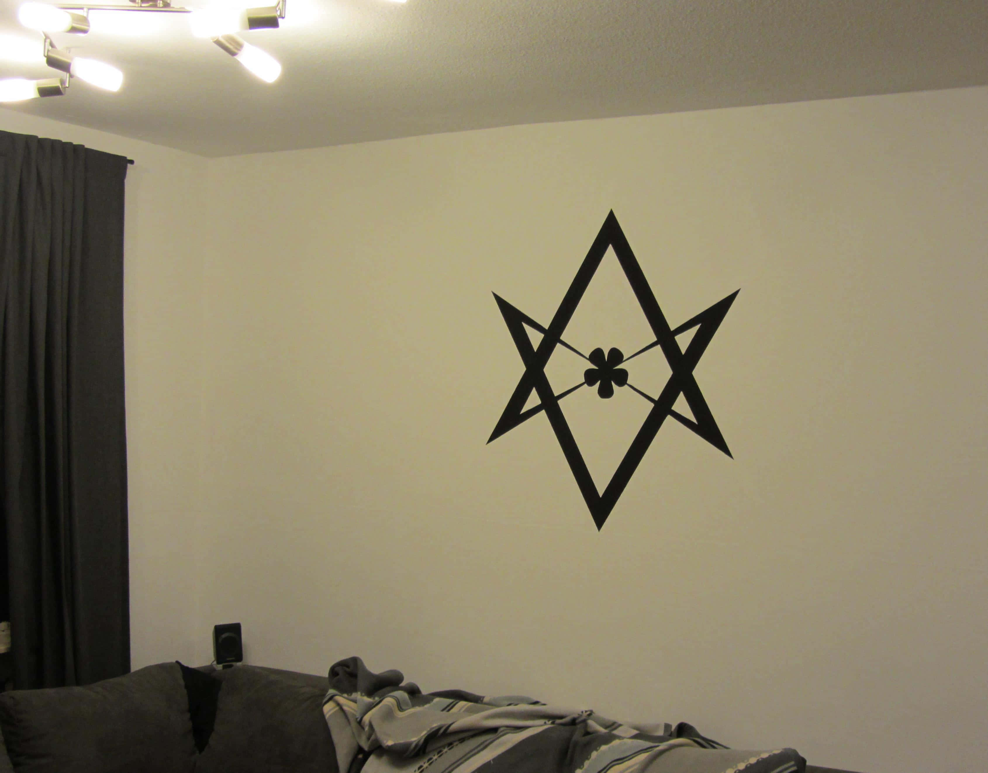 Thelema, Masonic symbol, black, 2K Desktop Wallpaper