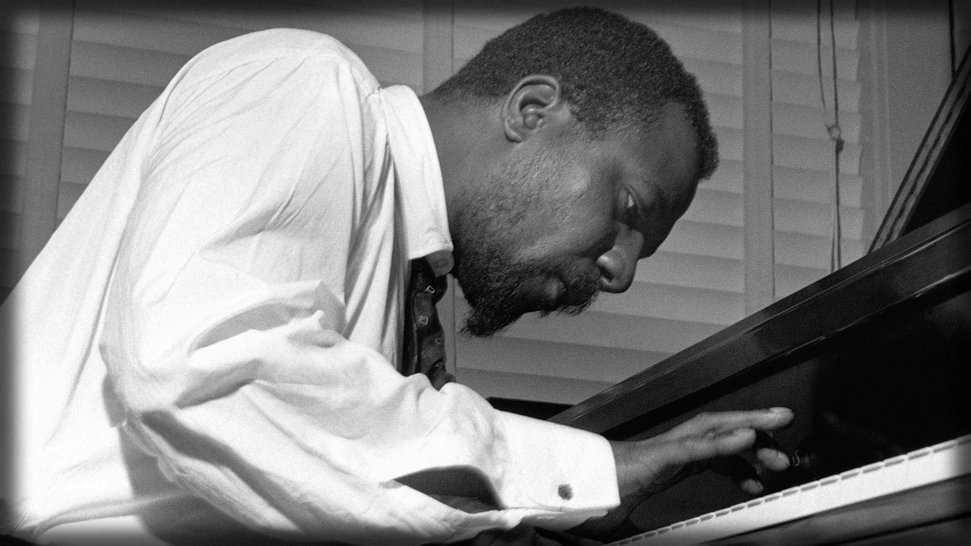 Thelonious Monk, piano, white shirt, Full HD Desktop Wallpaper