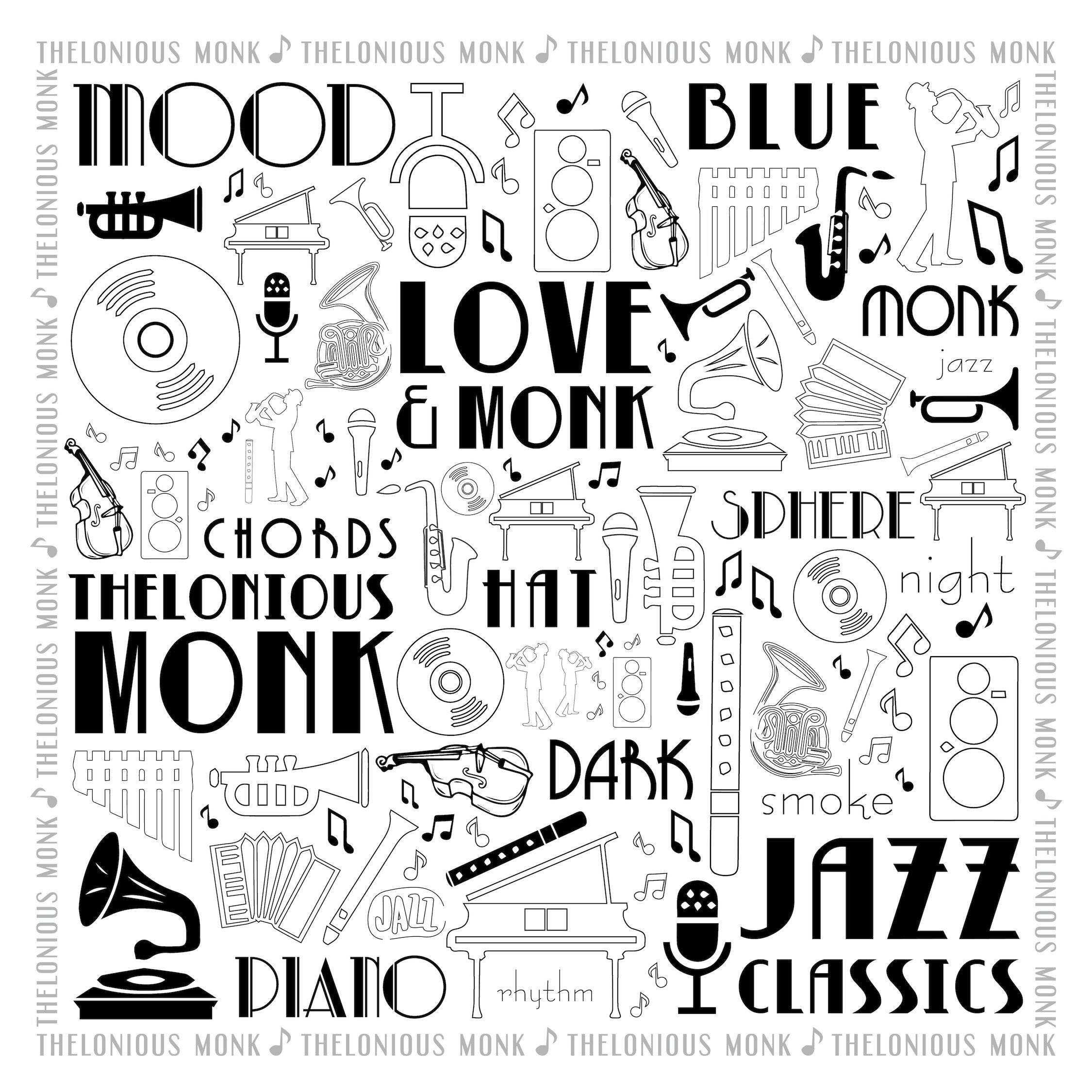 Thelonious Monk, jazz classic album, saxophones, Full HD Desktop Wallpaper