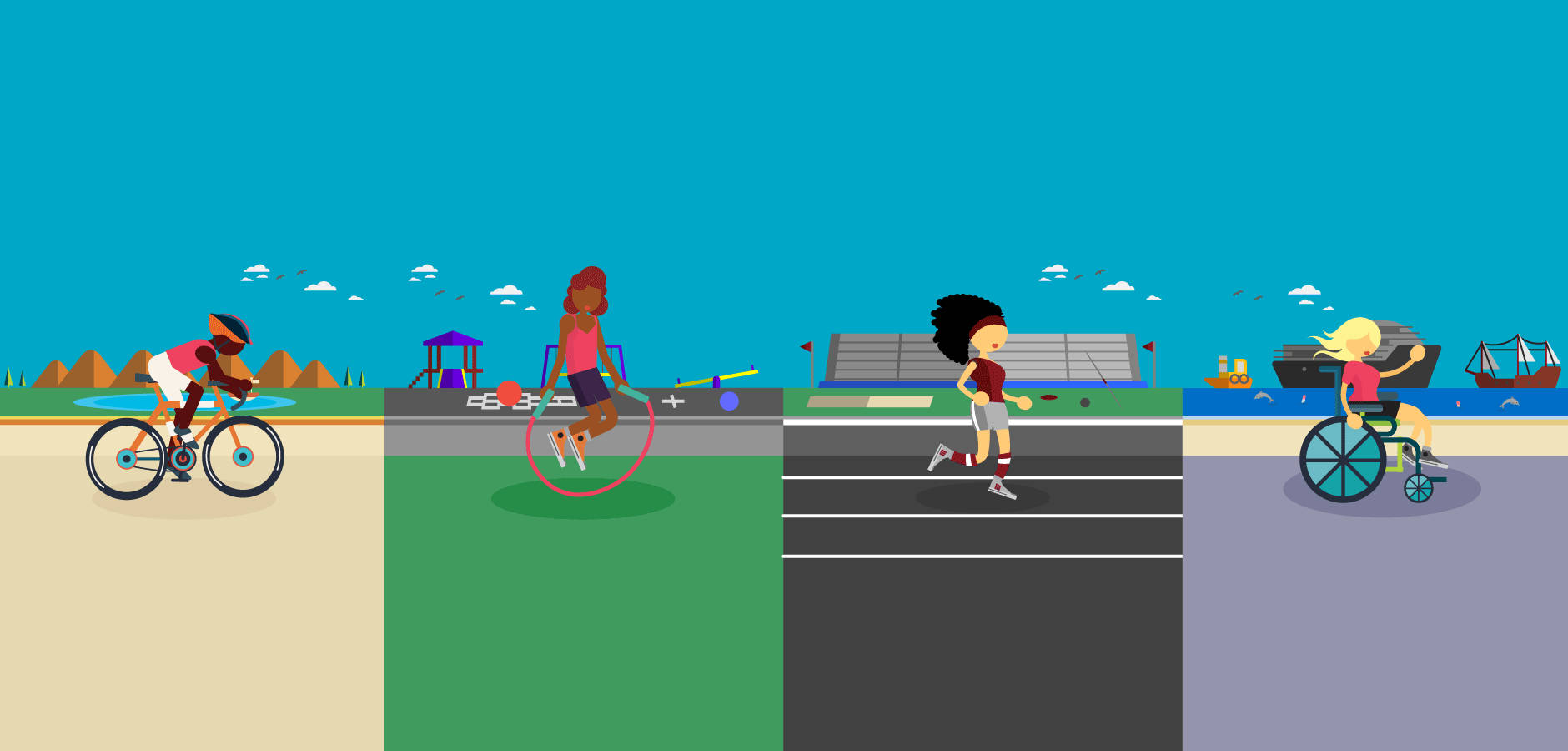 physical therapy activities, digital illustration, cycling wheelchair, HD Desktop Wallpaper