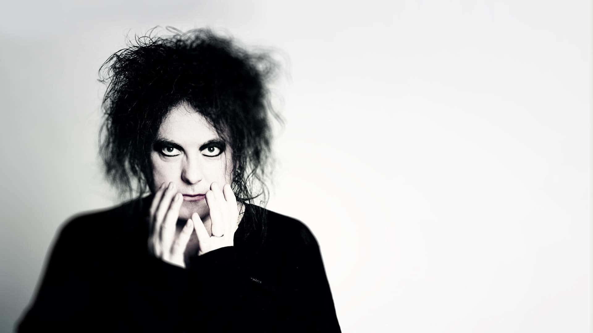 the cure, wild black hair, dramatic makeup, Full HD Desktop Wallpaper
