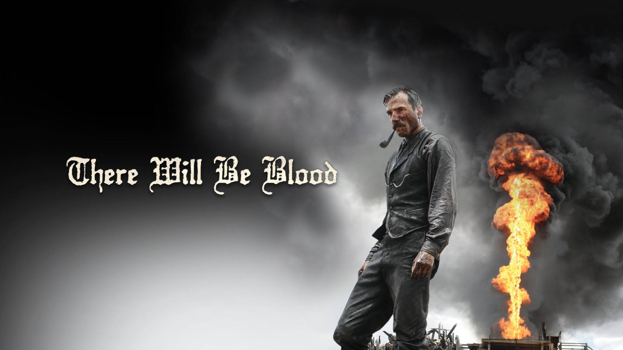 There Will Be Blood, dark suit, fiery explosion, Full HD Desktop Wallpaper