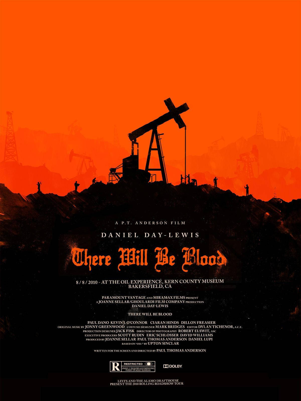 There Will Be Blood, orange sky, oil derricks, HD Phone Wallpaper