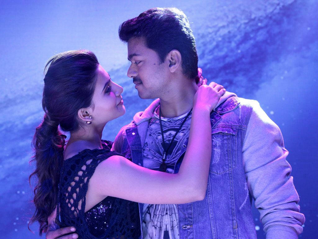 Theri Movie, purple, blue, SD Desktop Wallpaper