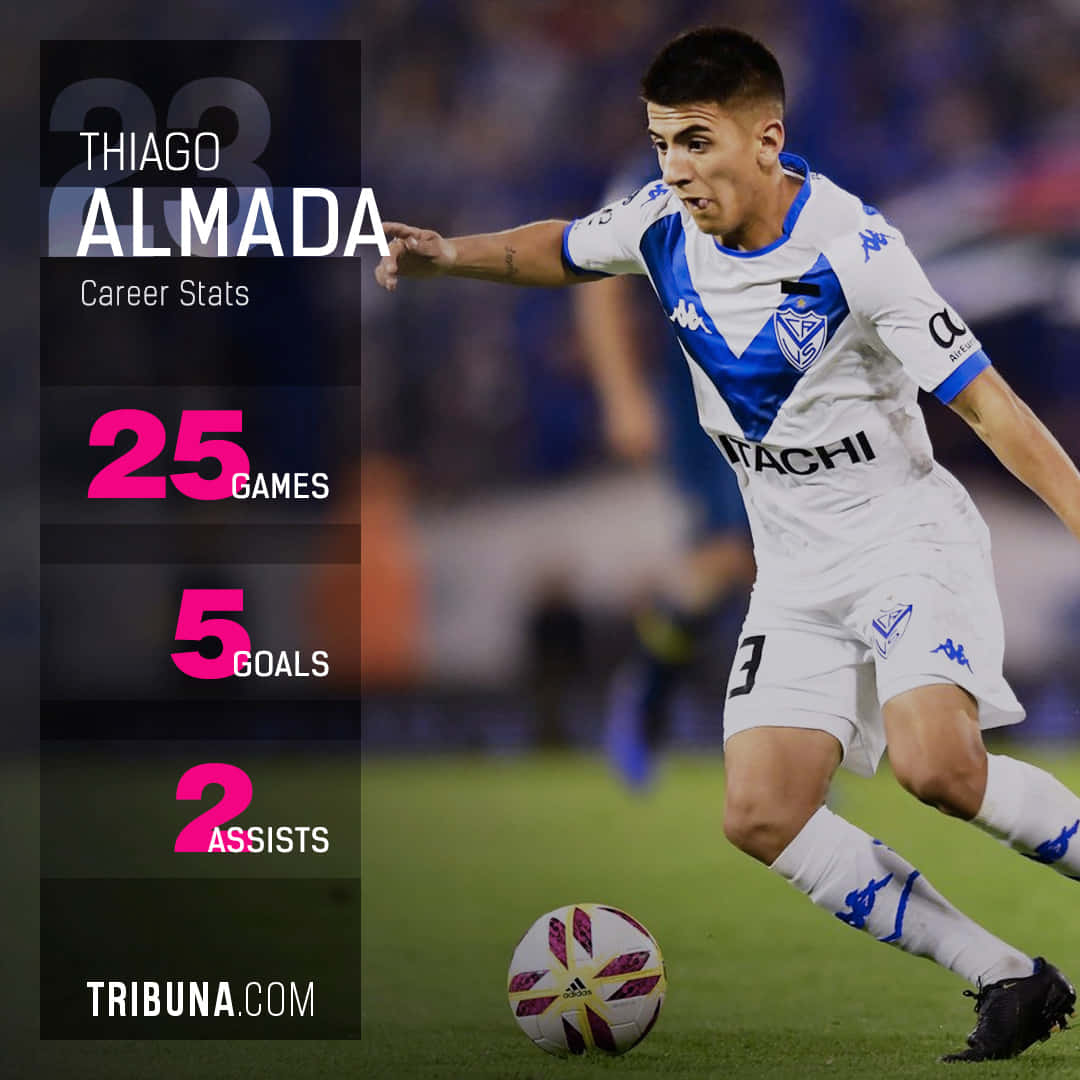 Thiago Almada, soccer player, stadium field, SD Desktop Wallpaper