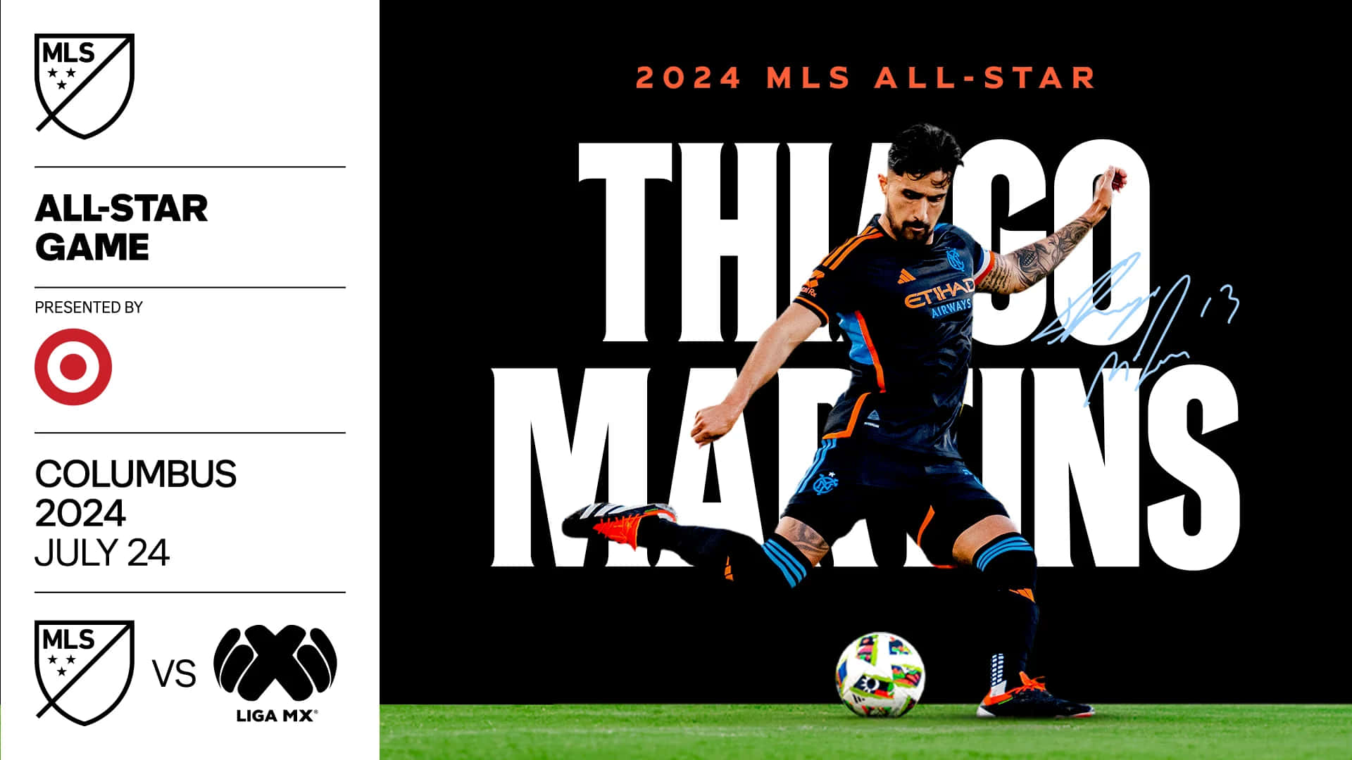 Thiago Martins, 2024 MLS All-Star Game, black background, Full HD Desktop Wallpaper