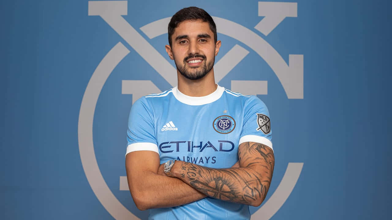 Thiago Martins, N Y C F C, light blue jersey, HD Desktop Wallpaper