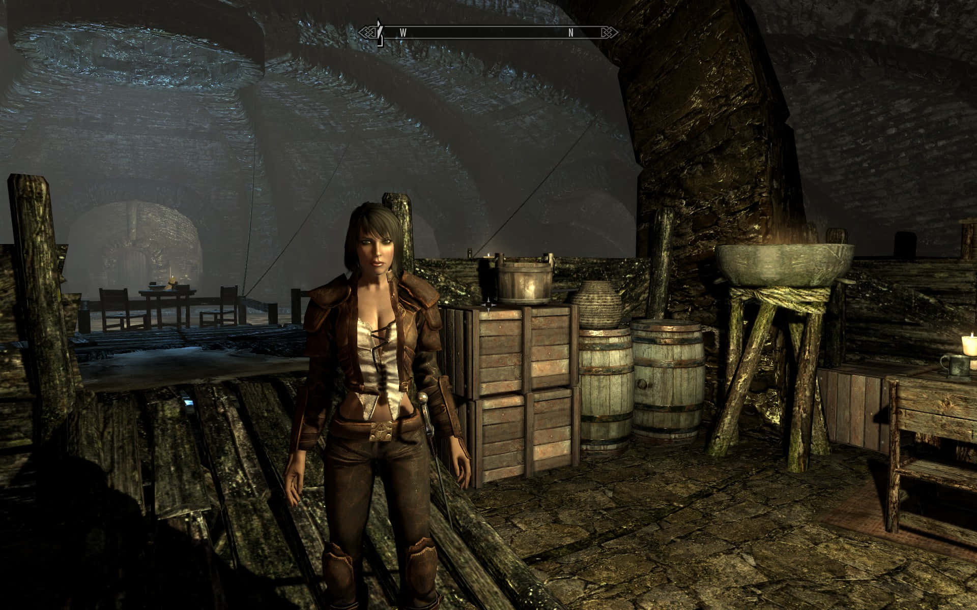 Thieves Guild, female adventurer, leather armor, Full HD Desktop Wallpaper