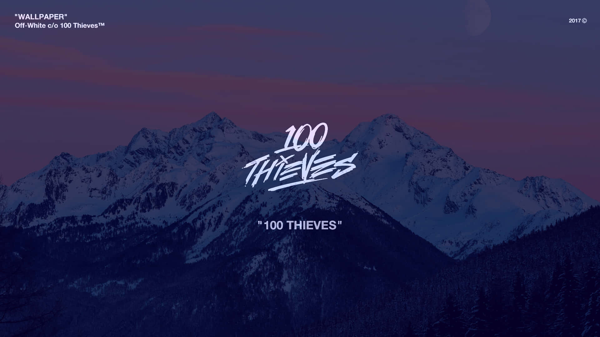 100 THIEVES, twilight sky, purple and pink hues, Full HD Desktop Wallpaper
