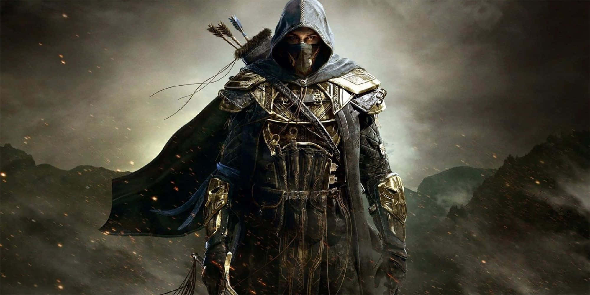 Thieves Guild, hooded warrior, ornate armor, Full HD Desktop Wallpaper