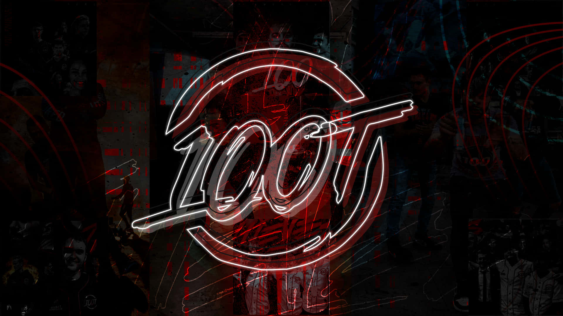 100T, neon sign, white and red, Full HD Desktop Wallpaper