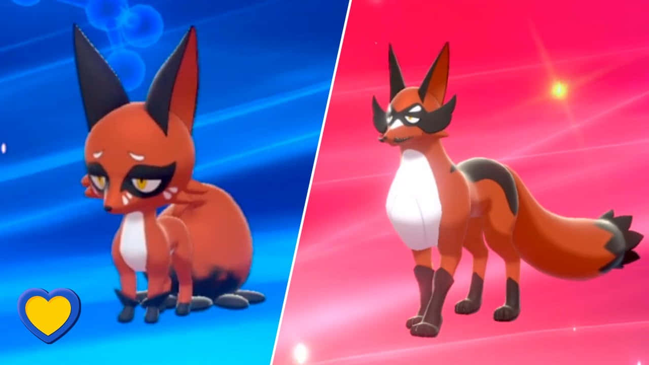 Thievul, fox-like Pokémon, black mask markings, HD Desktop Wallpaper