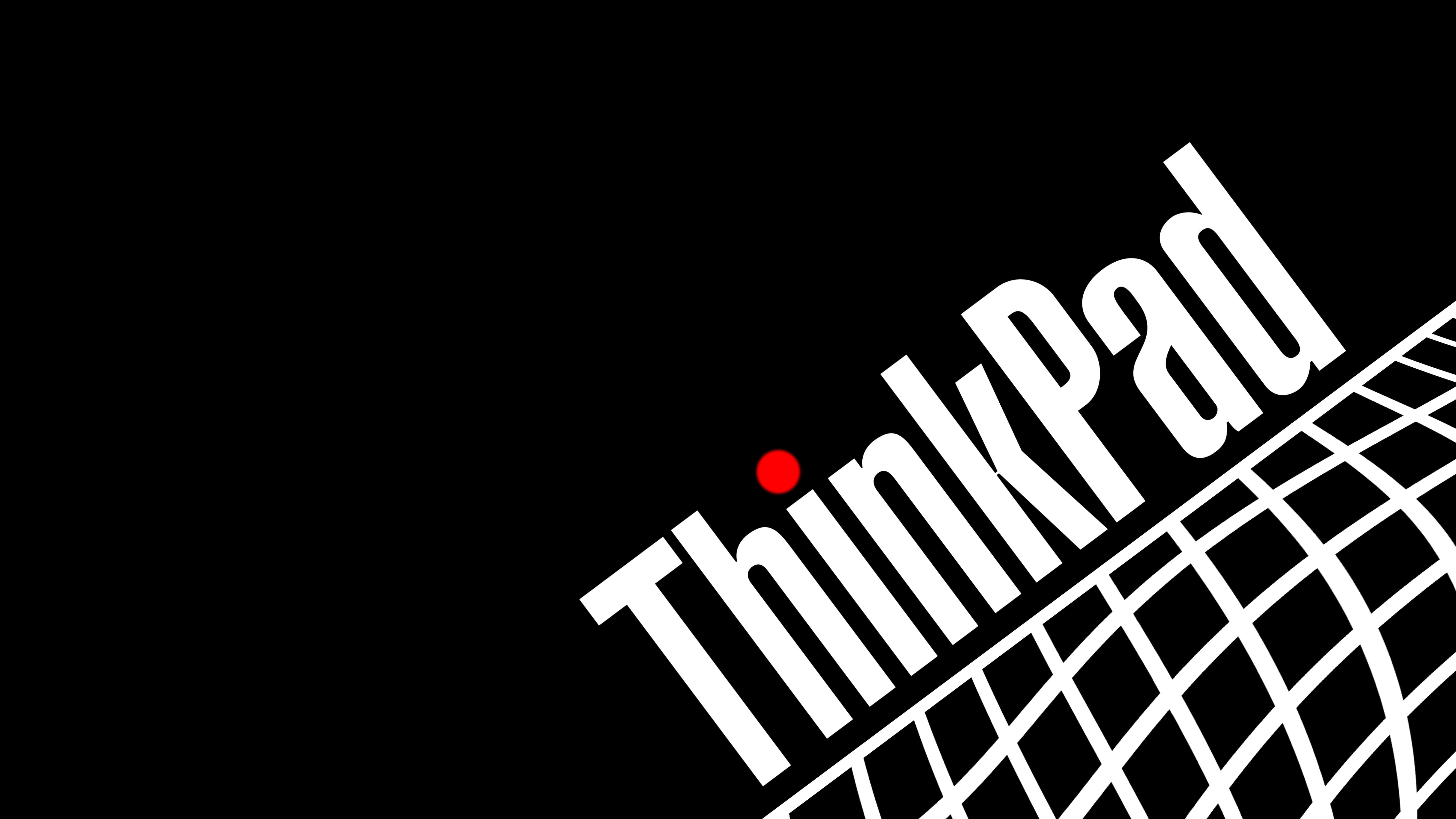 ThinkPad, white ThinkPad logo, red dot, 5K Desktop Wallpaper