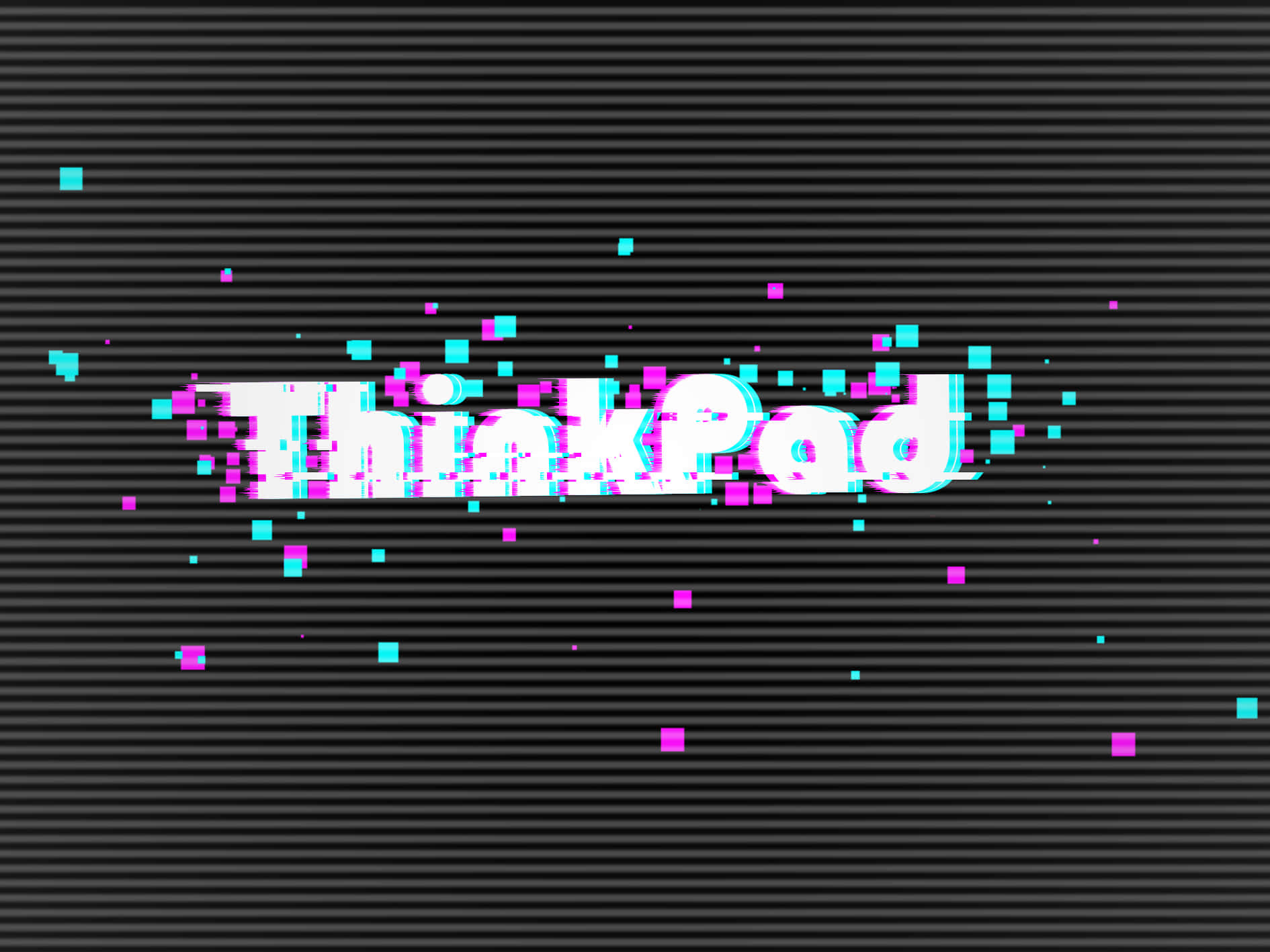 ThinkPad, glitch art, vibrant pink, HD Desktop Wallpaper