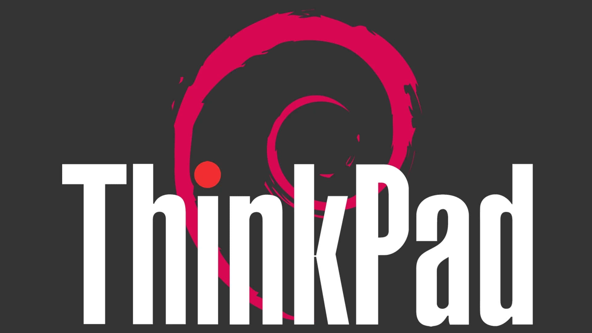 ThinkPad, white ThinkPad logo, vibrant pink spiral emblem, Full HD Desktop Wallpaper