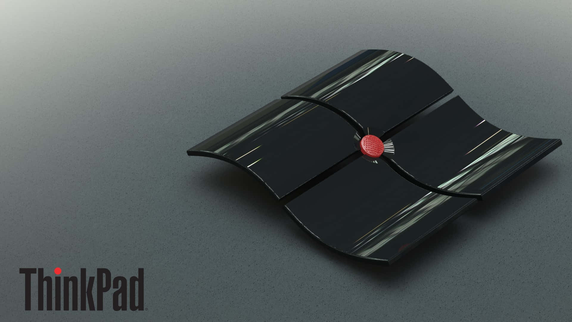 ThinkPad, black, red circular accent, Full HD Desktop Wallpaper
