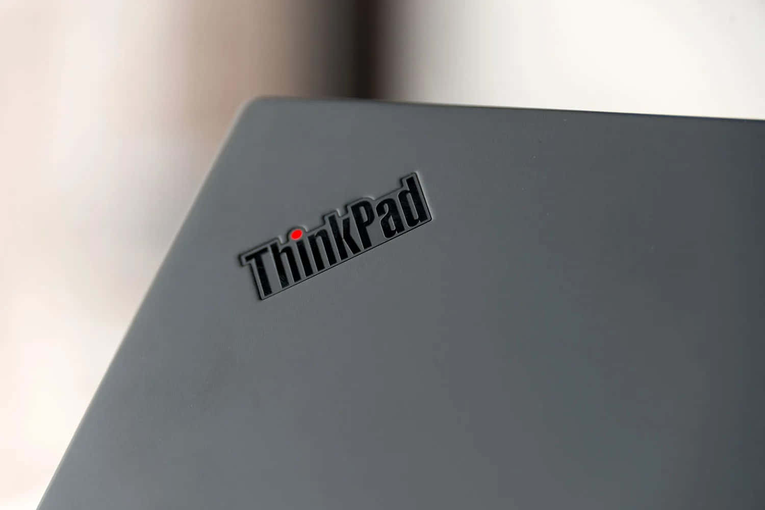 ThinkPad, red dot logo, sleek black, HD Desktop Wallpaper