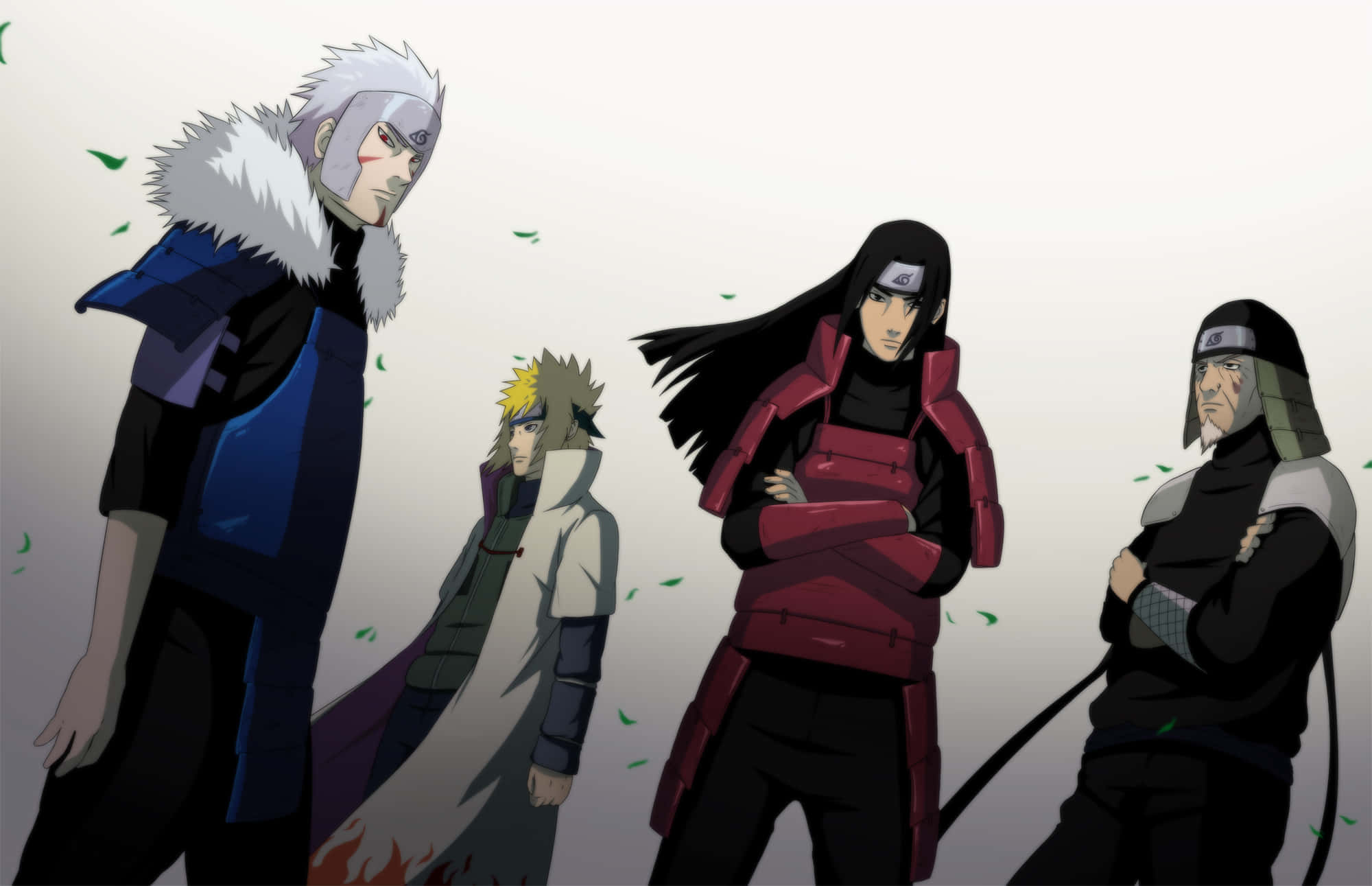 Third Hokage, anime ninja, pale background, Full HD Desktop Wallpaper