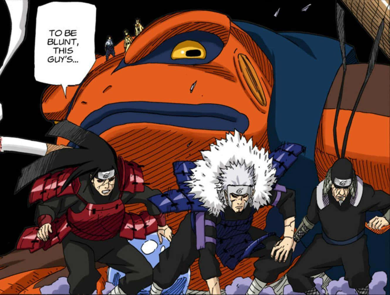 Third Hokage, orange toad, single yellow eye, HD Desktop Wallpaper