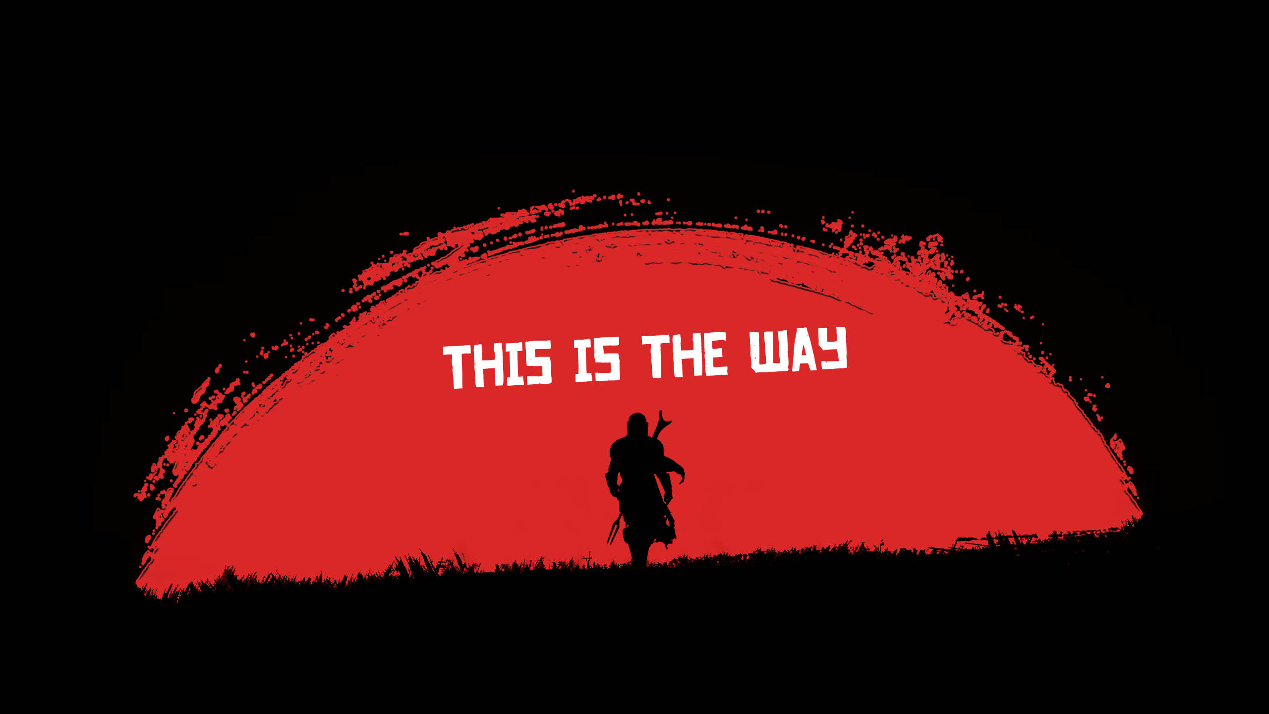 This Is The Way, red brushstroke backdrop, white text, 2K Desktop Wallpaper