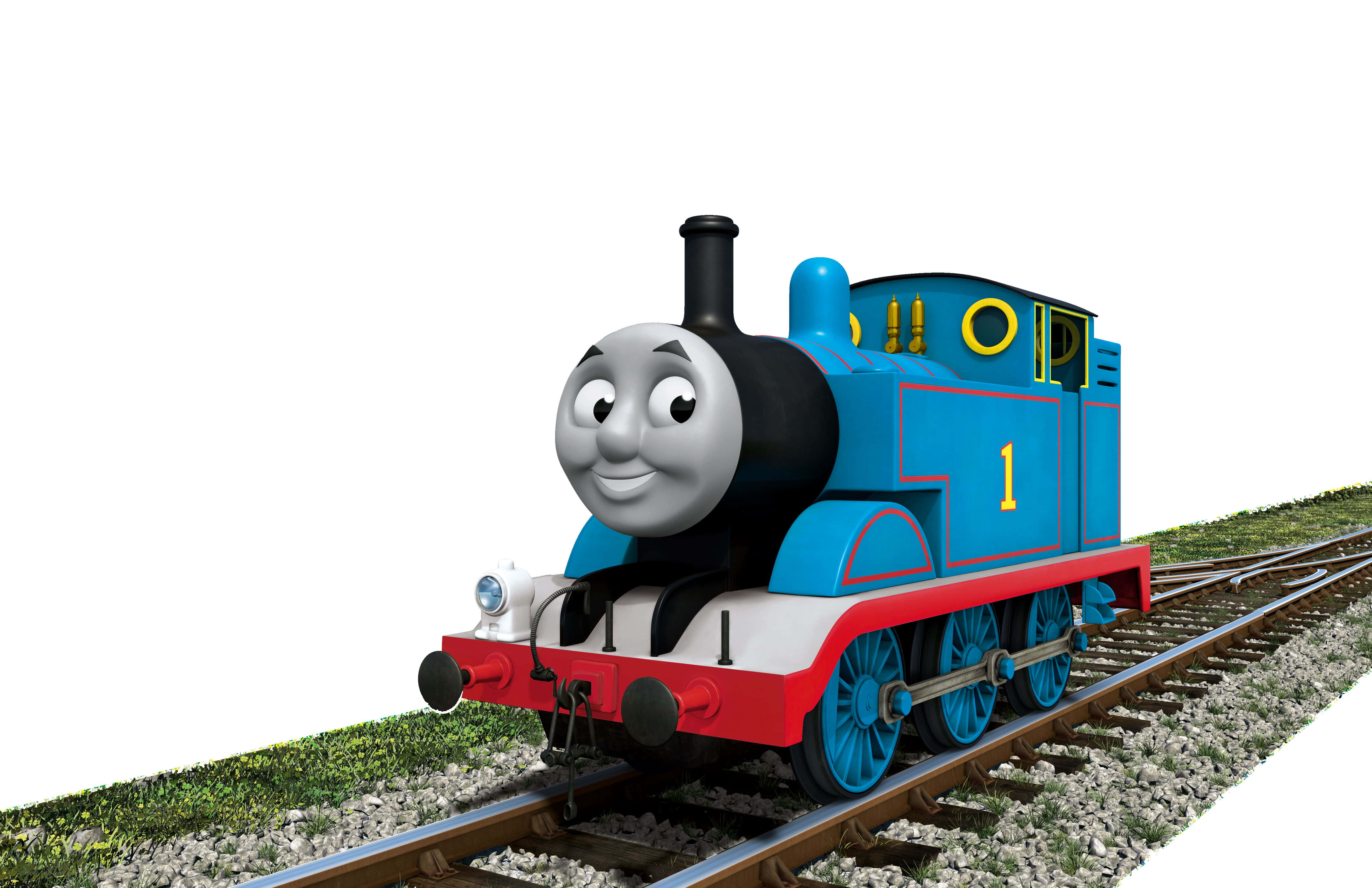 Thomas And Friends, blue cartoon train, smiling face, 4K Desktop Wallpaper