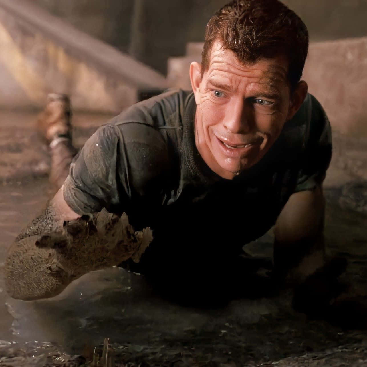 Thomas Haden Church, muddy water, gritty environment, HD Desktop Wallpaper