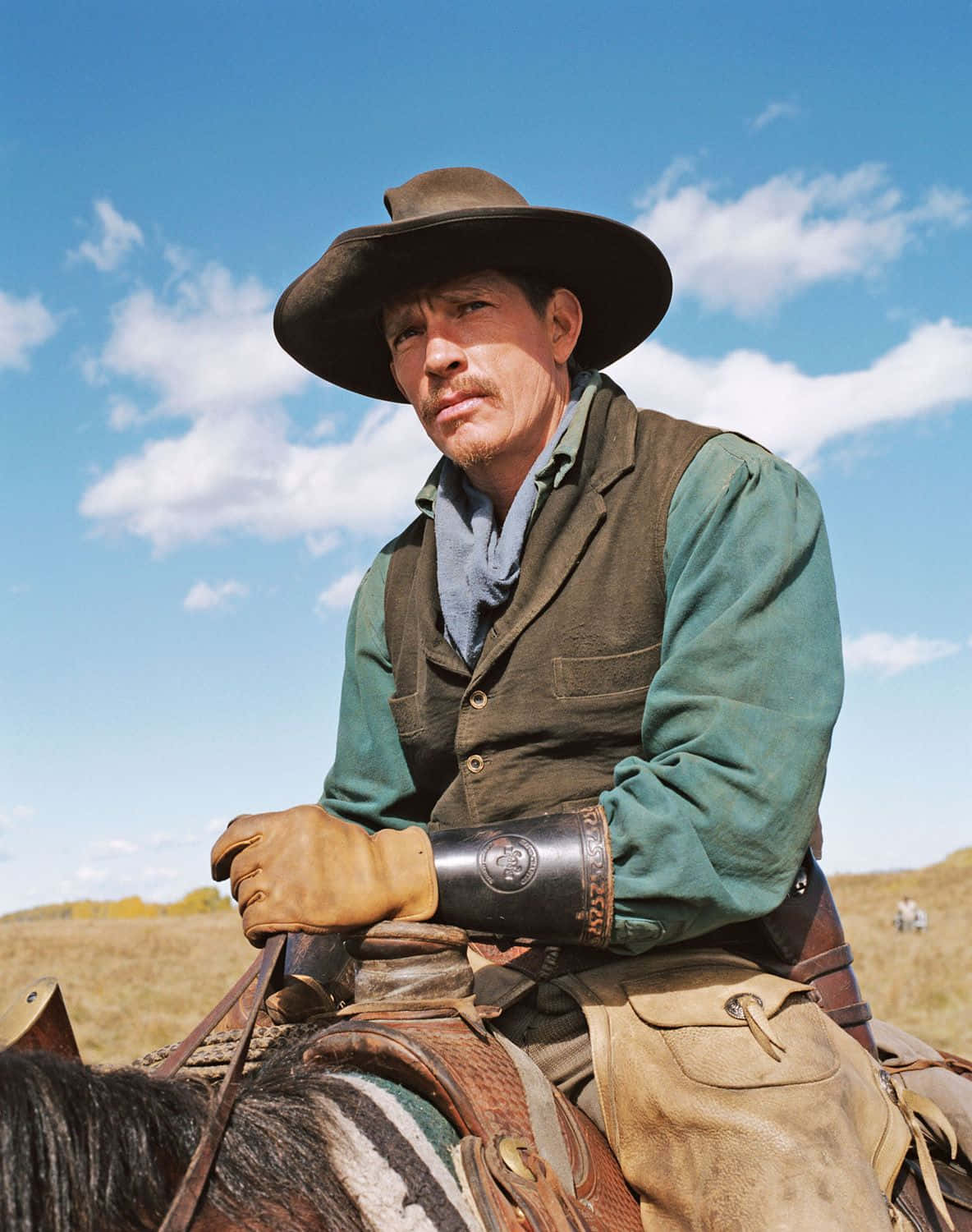 Thomas Haden Church, wide-brimmed hat, horse, HD Phone Wallpaper