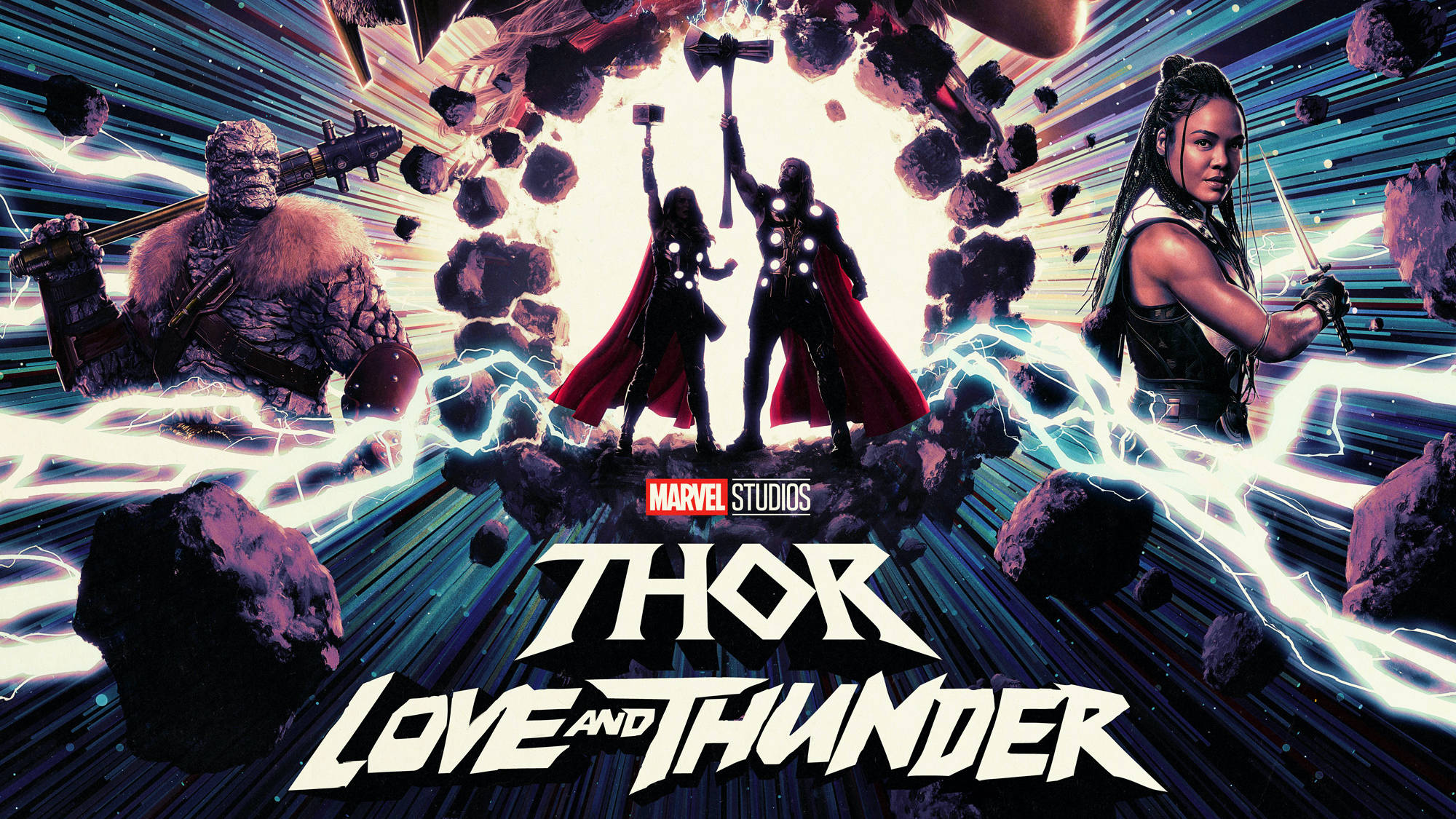 Thor Love And Thunder, Thor, cosmic battle scene, Full HD Desktop Wallpaper