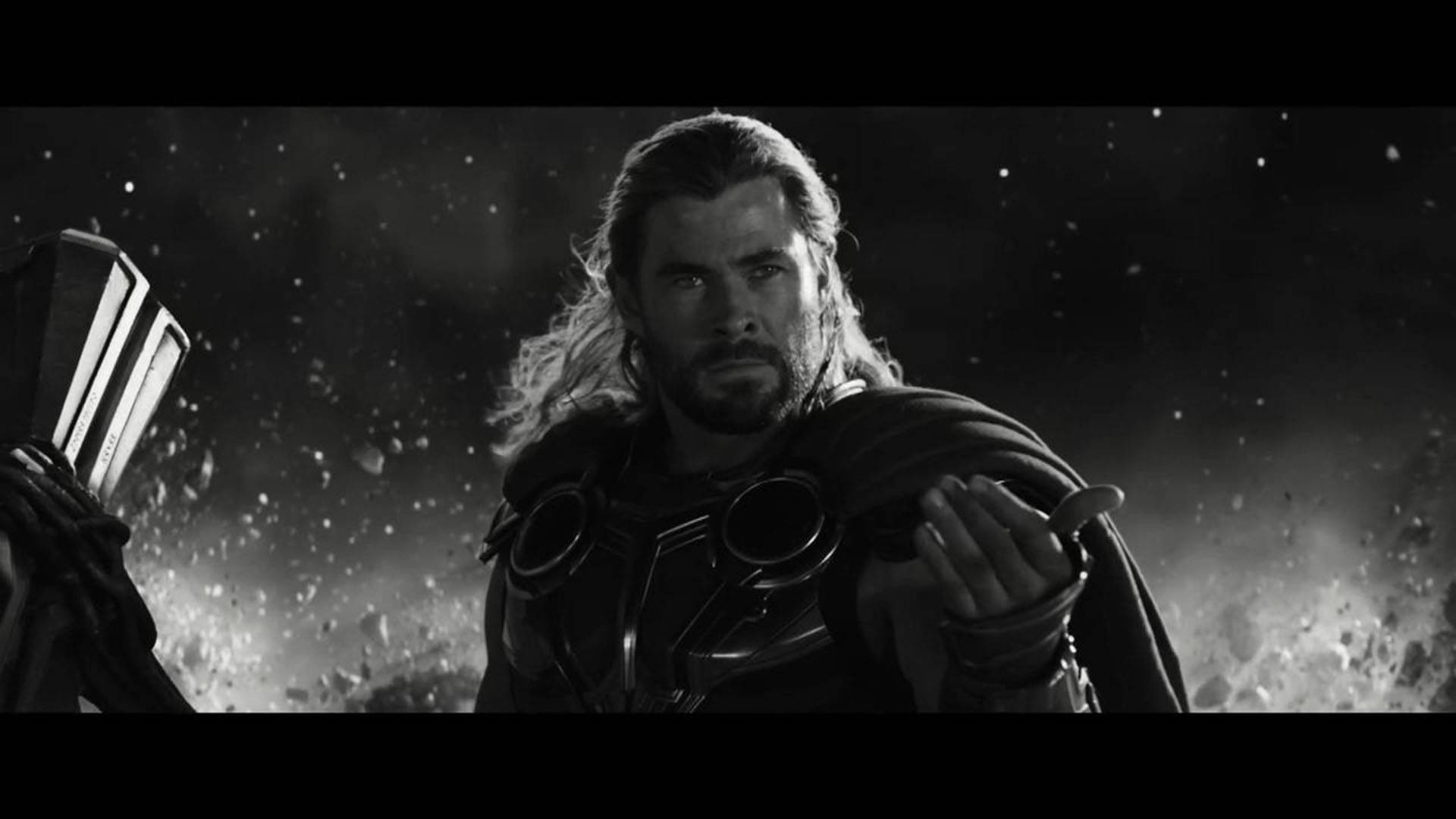 Thor, Love And Thunder, monochrome, Full HD Desktop Wallpaper