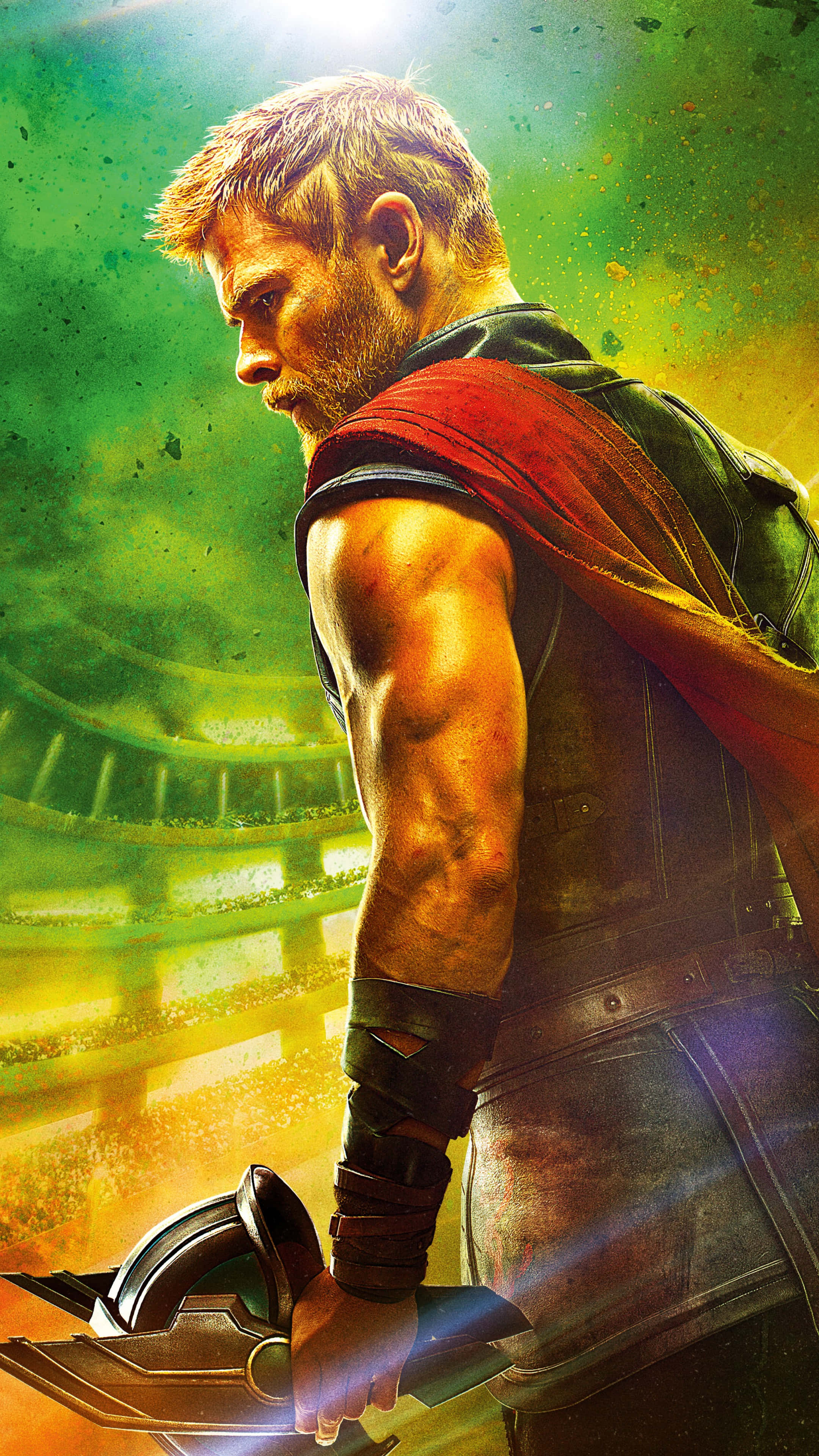 Thor Ragnarok, Thor, glowing hammer, 4K Phone Wallpaper