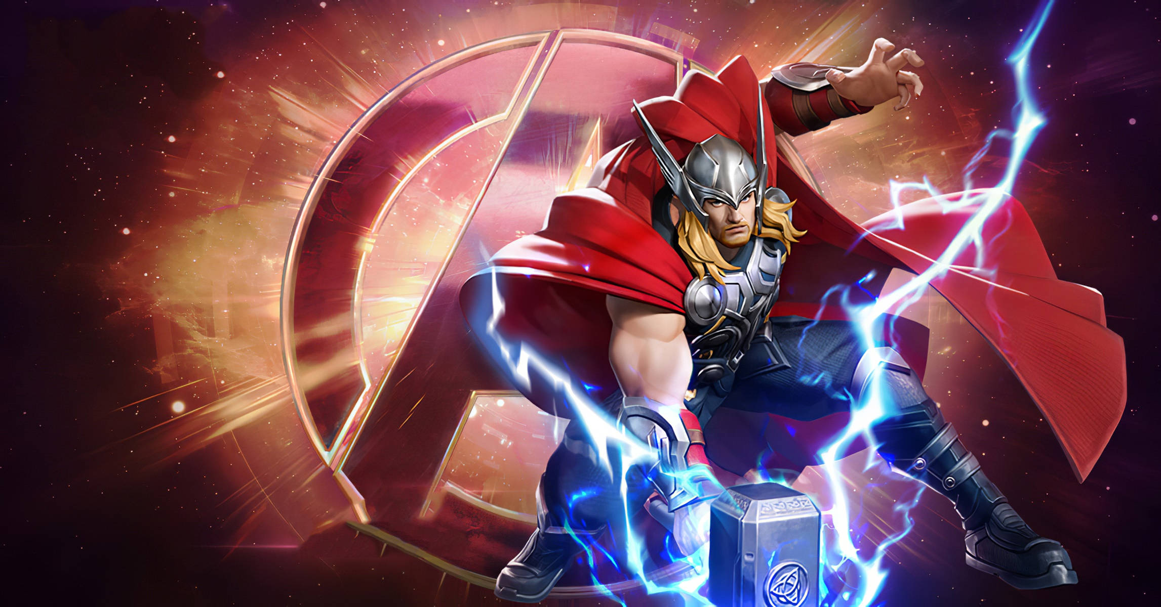 Thor, hammer, lightning, Full HD Desktop Wallpaper