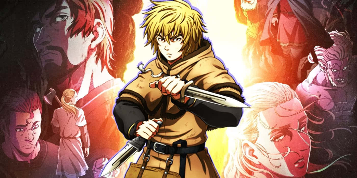 Thorfinn, blonde warrior, brown tunic, HD Desktop Wallpaper