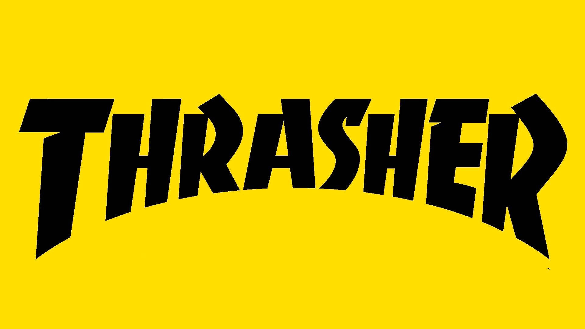 Thrasher, black, stylized font, Full HD Desktop Wallpaper