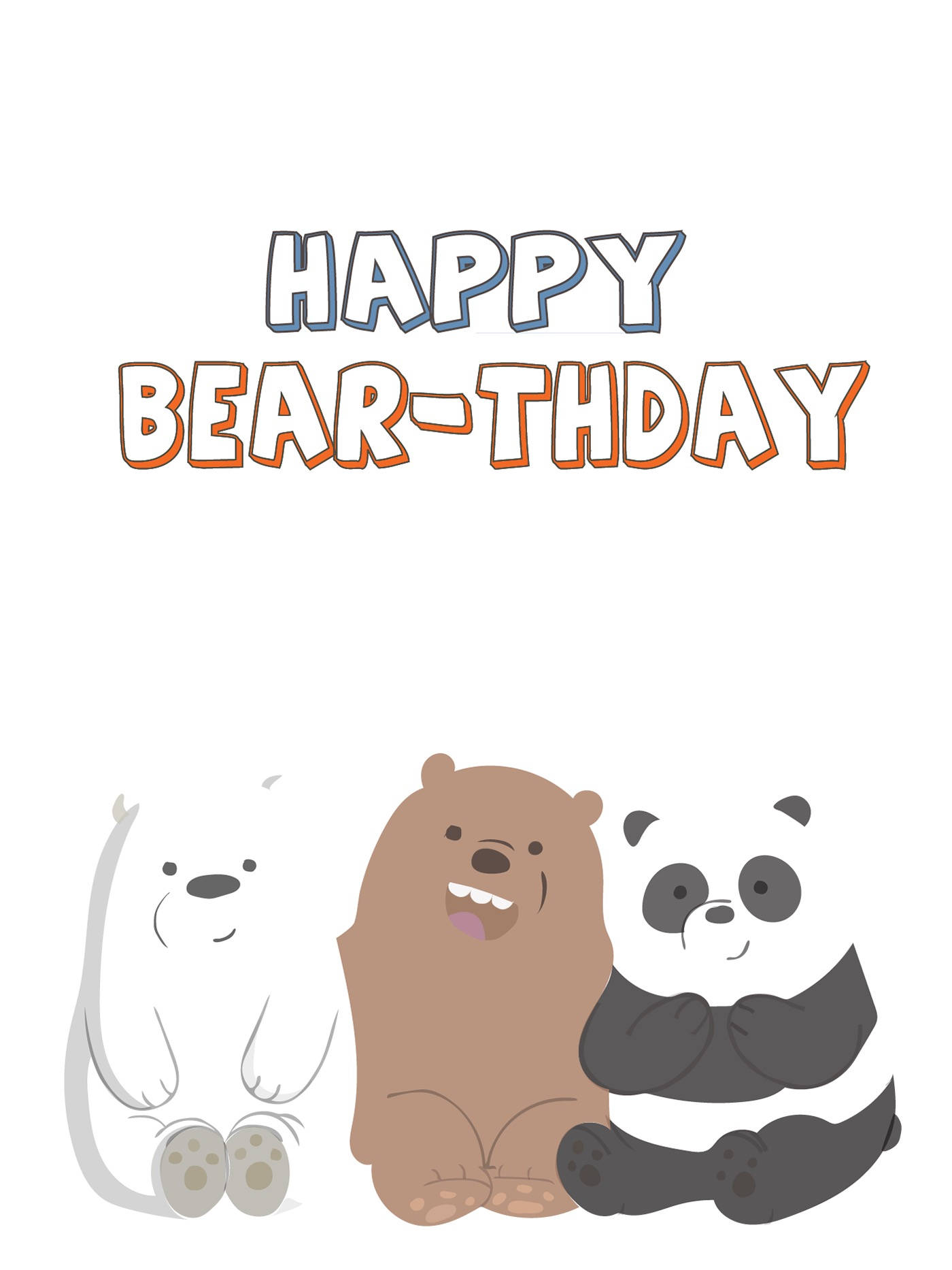 Three Bears, birthday, colorful, HD Phone Wallpaper