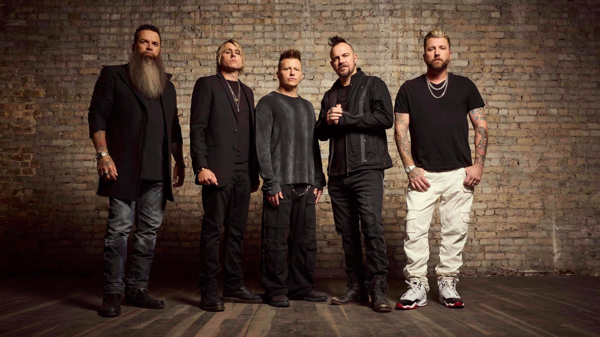 Three Days Grace, band photo, tattoos, Full HD Desktop Wallpaper