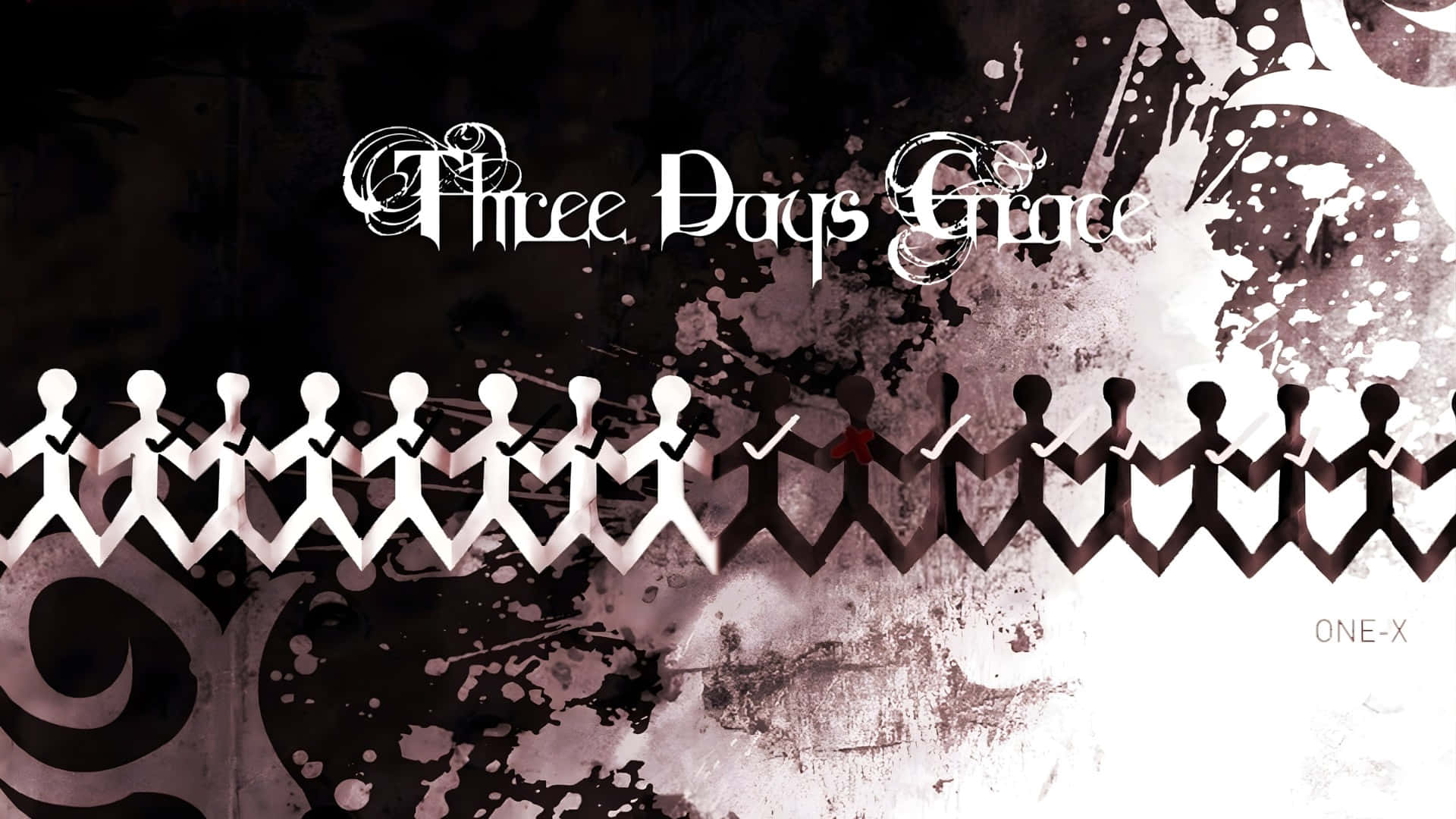 Three Days Grace, album art, dark textured background, Full HD Desktop Wallpaper