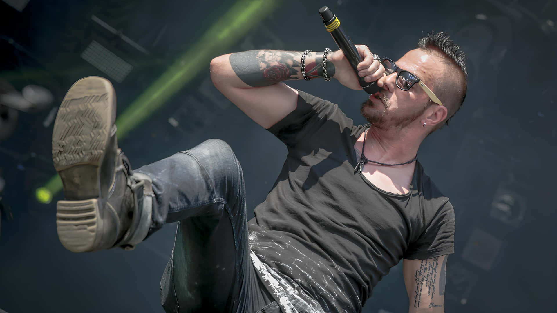Three Days Grace, singer, sunglasses, Full HD Desktop Wallpaper
