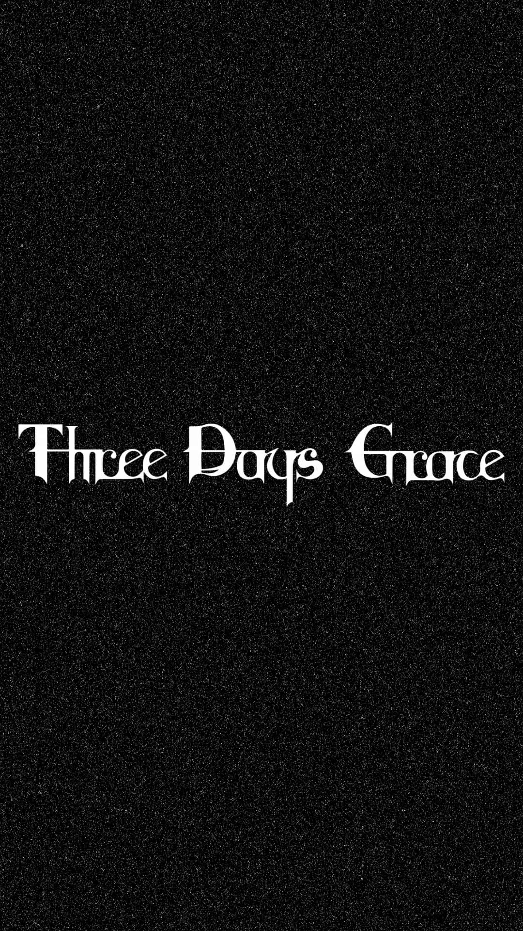 Three Days Grace, white gothic text, textured black background, Full HD Phone Wallpaper