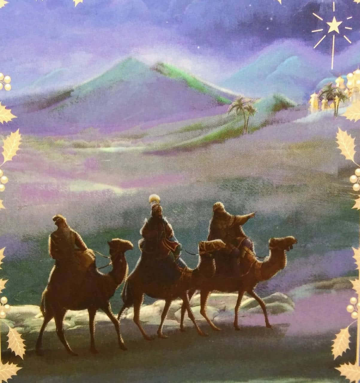 Three Wise Men, camels, twilight desert, HD Phone Wallpaper