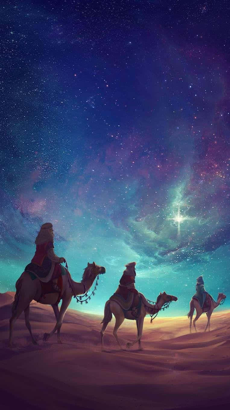 Three Wise Men, camel, desert, HD Phone Wallpaper
