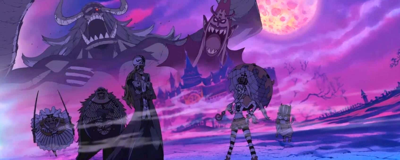 Thriller Bark, ghost pirates, giant demonic figures, HD Desktop Wallpaper