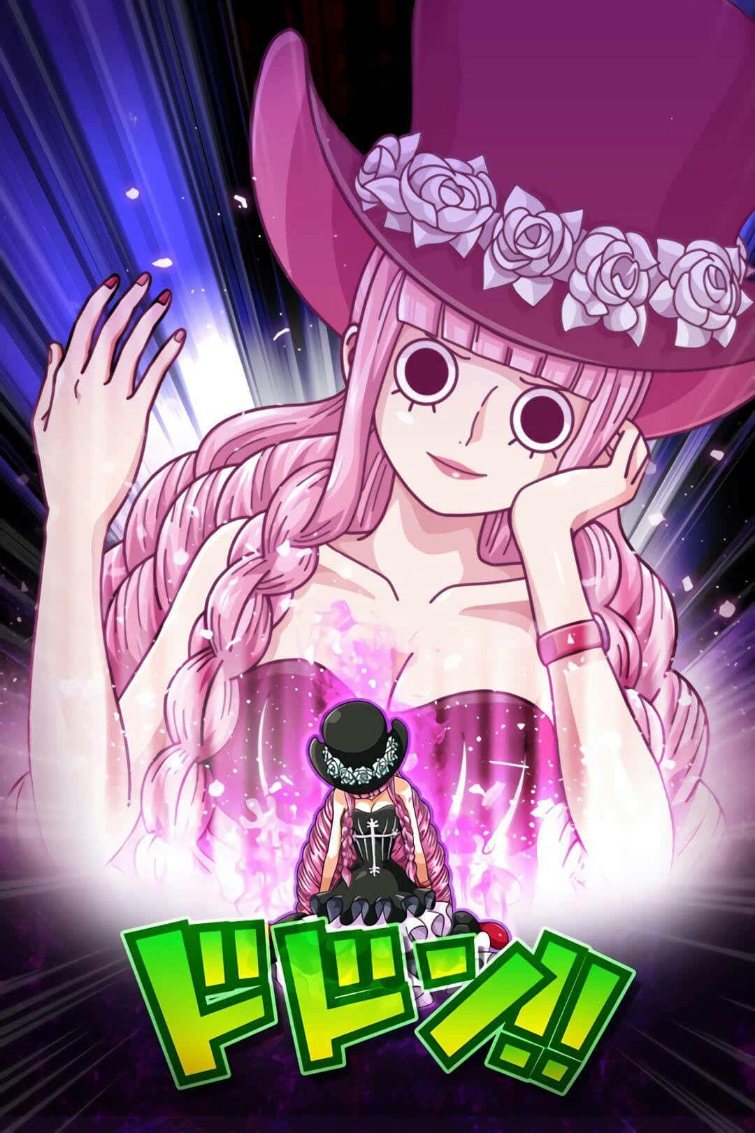 Thriller Bark, pink-haired anime girl, large hat, HD Phone Wallpaper