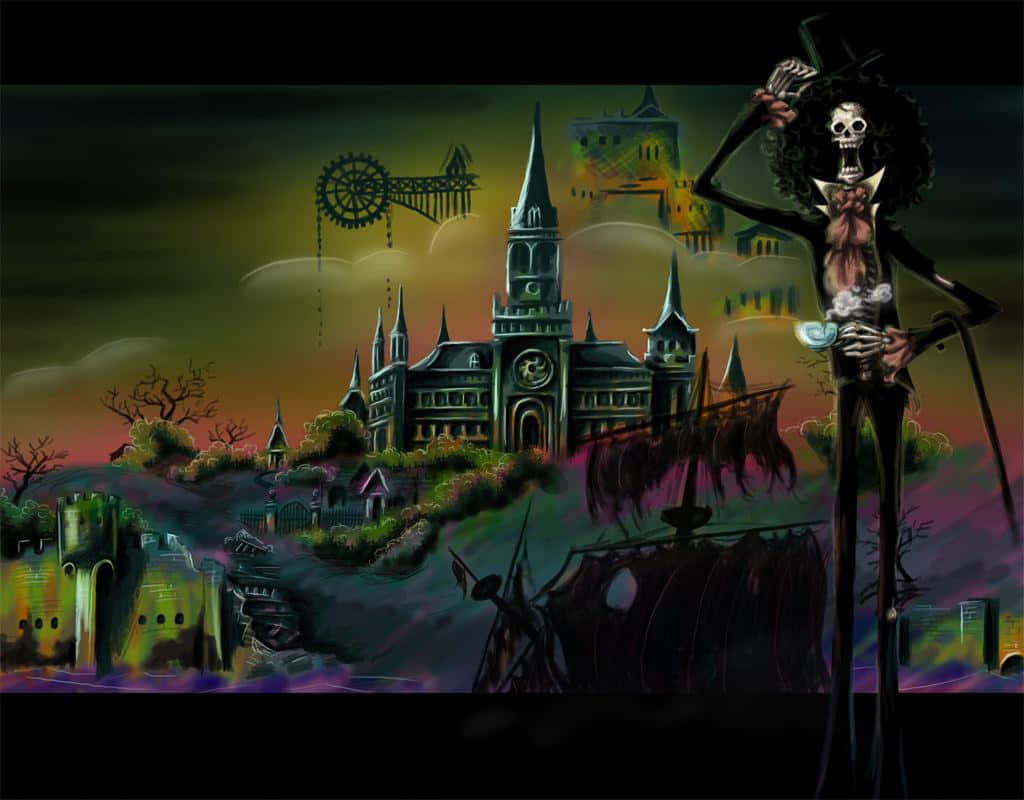 Thriller Bark, gothic castle, twilight sky, SD Desktop Wallpaper