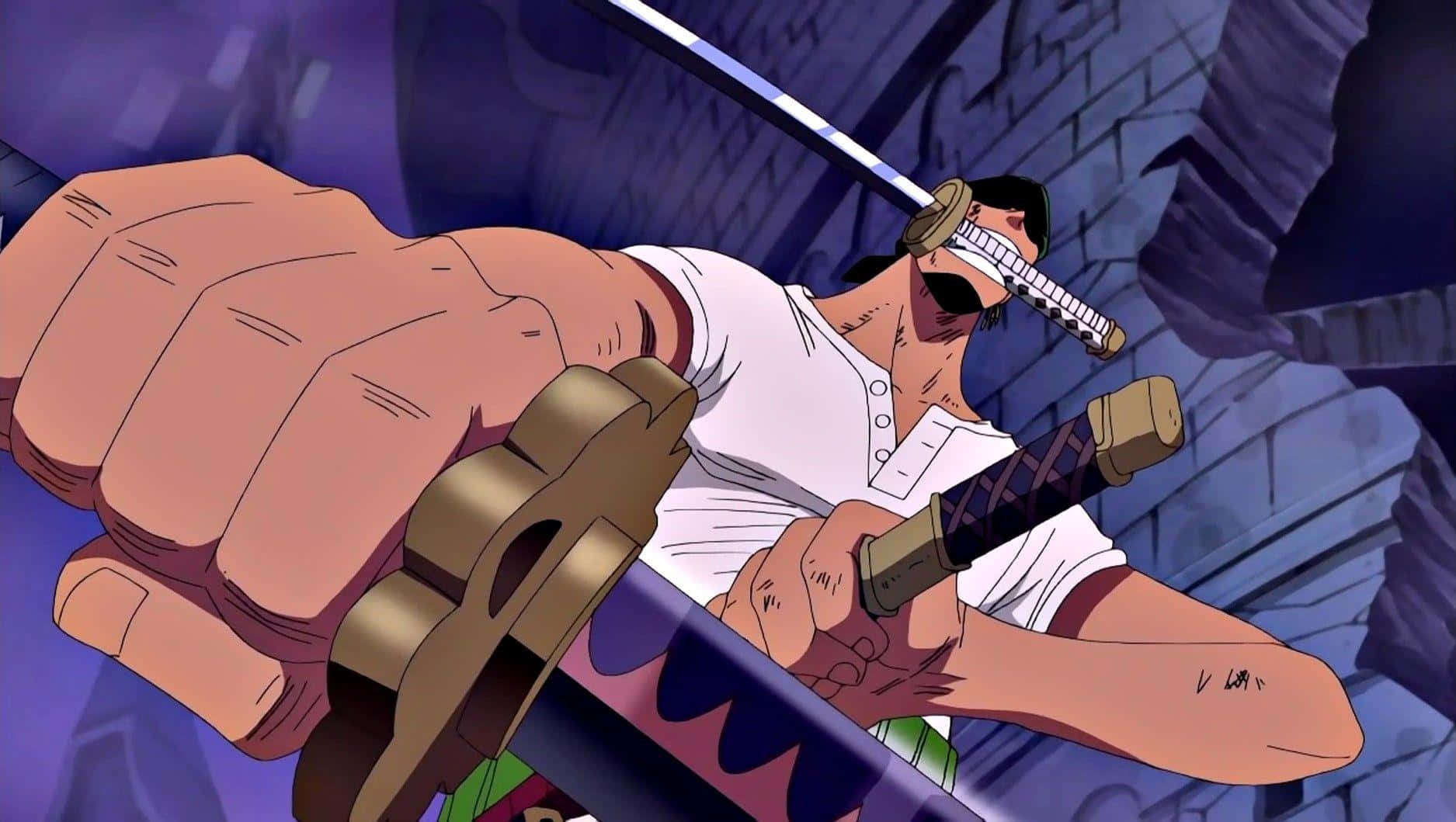 Thriller Bark, anime warrior, sword, HD Desktop Wallpaper