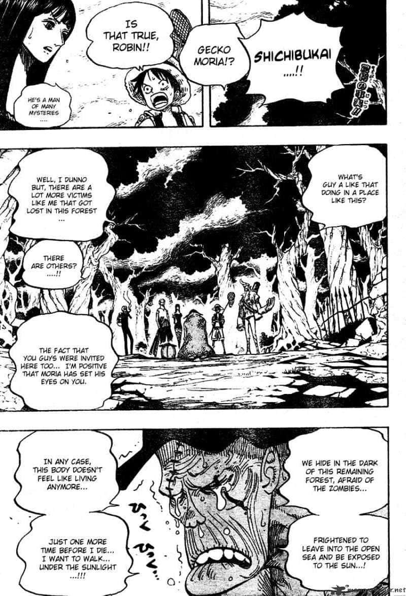 Thriller Bark, manga panel, dark forest, SD Phone Wallpaper