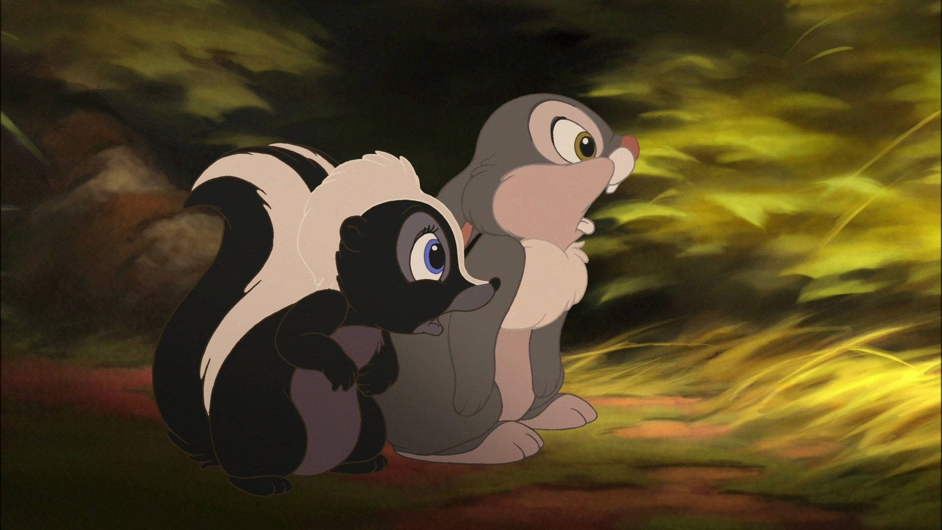 Thumper, skunks, forest, Full HD Desktop Wallpaper