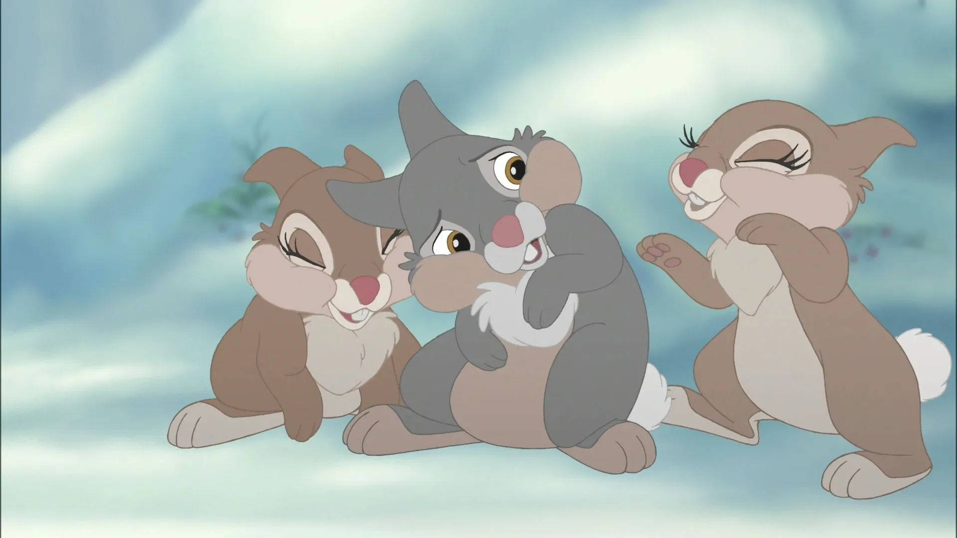 Thumper, snowy landscape, animated rabbits, Full HD Desktop Wallpaper