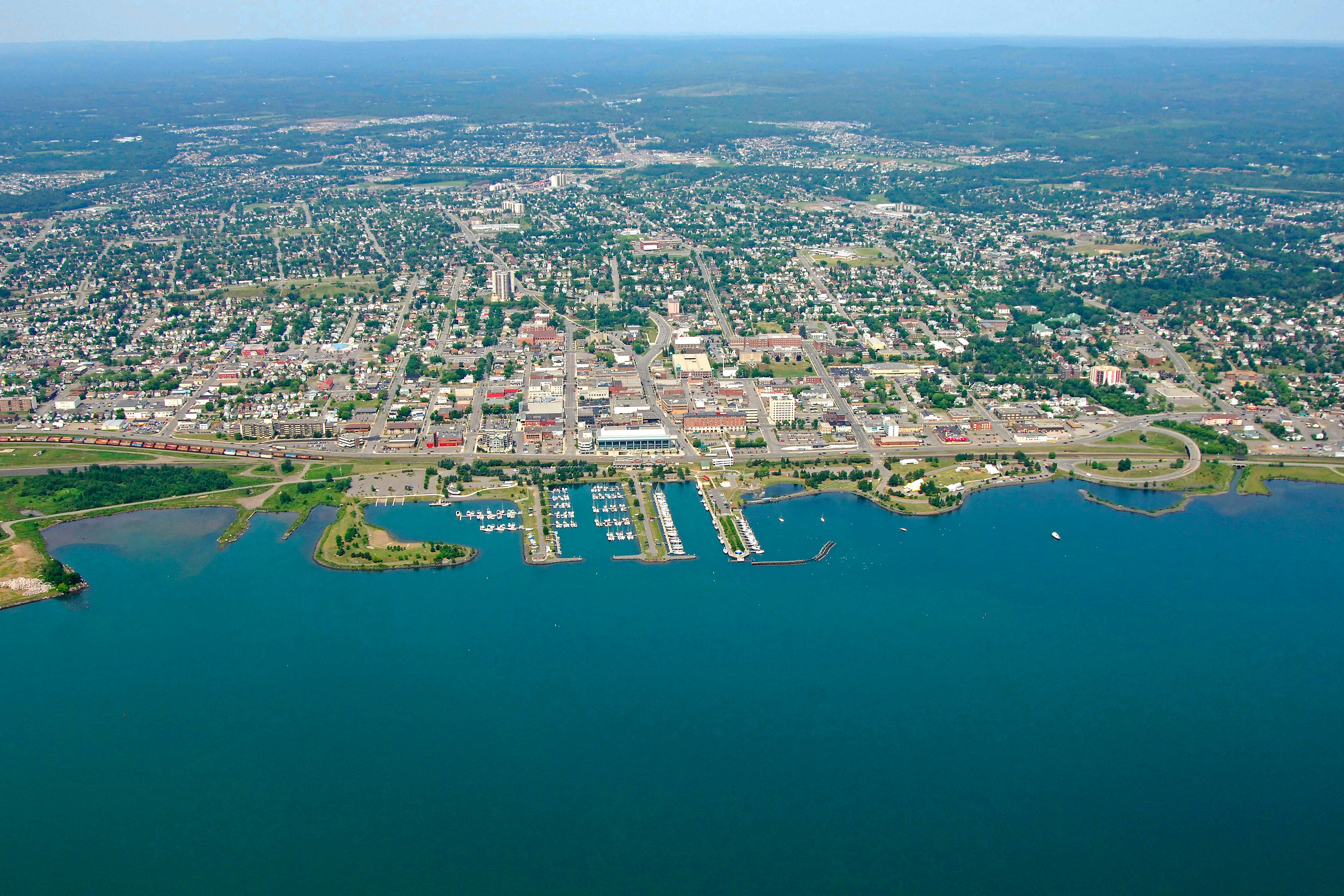 Thunder Bay, marina, turquoise water, 4K Desktop Wallpaper