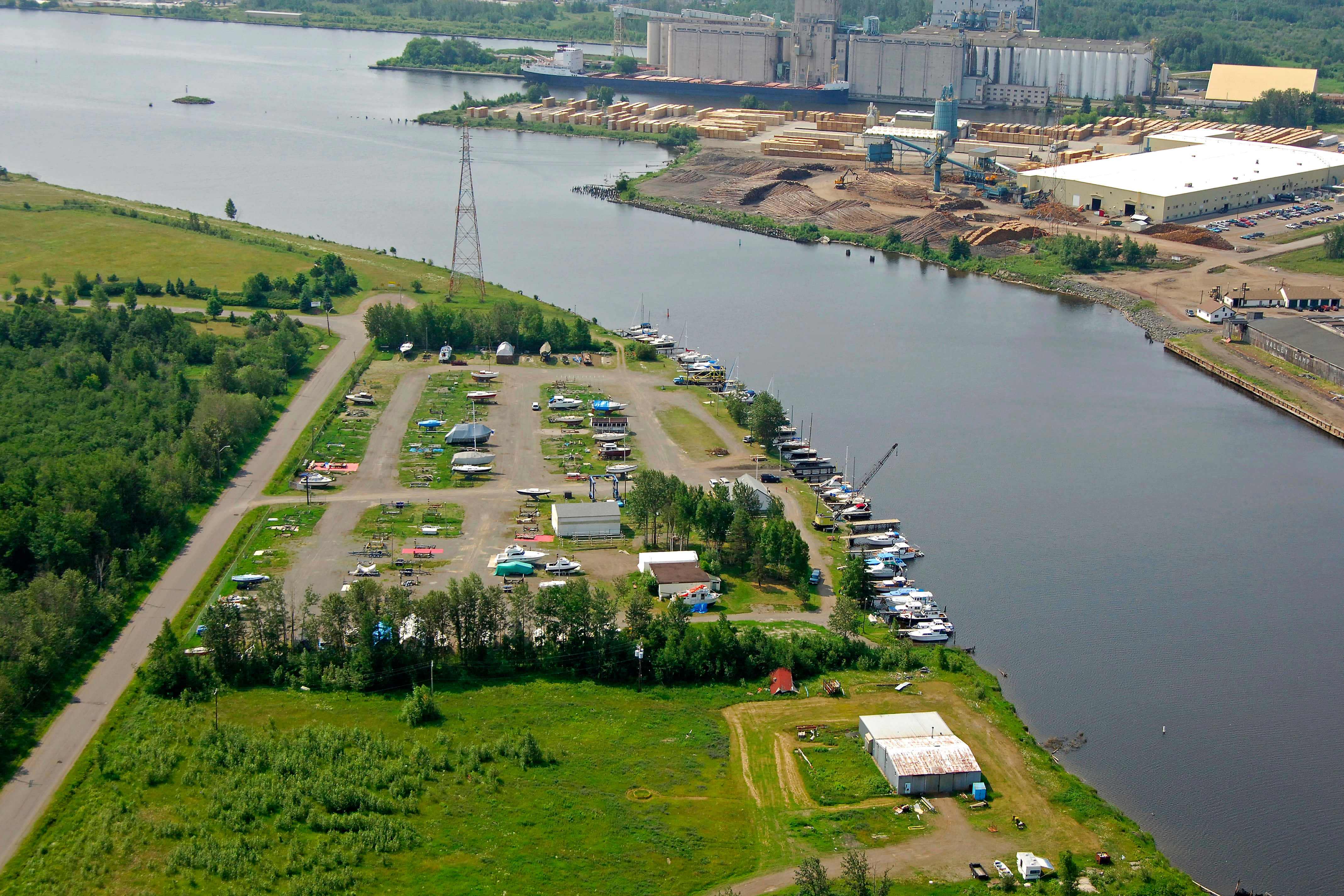 Thunder Bay, aerial view, marina, 4K Desktop Wallpaper